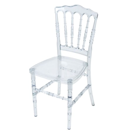 Atlas Commercial Products Clear Resin Napoleon Chair with UV Protection RNC4-CLR